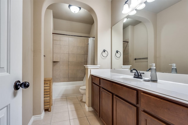 3820 Buchanan St, Mckinney, TX 75071 - bathroom with tile patterned flooring, vanity, and shower / bath combination with curtain