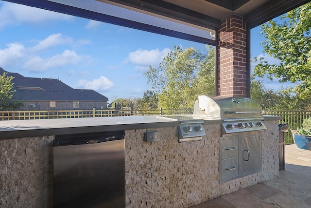 1701 Trinidad Way, Argyle, TX 76226 - view of patio with an outdoor kitchen