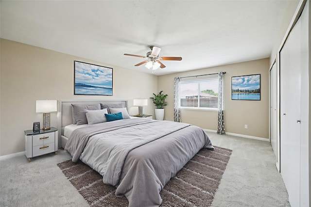 5109 Bartlett Dr, The Colony, TX 75056 - bedroom with light carpet and a ceiling fan