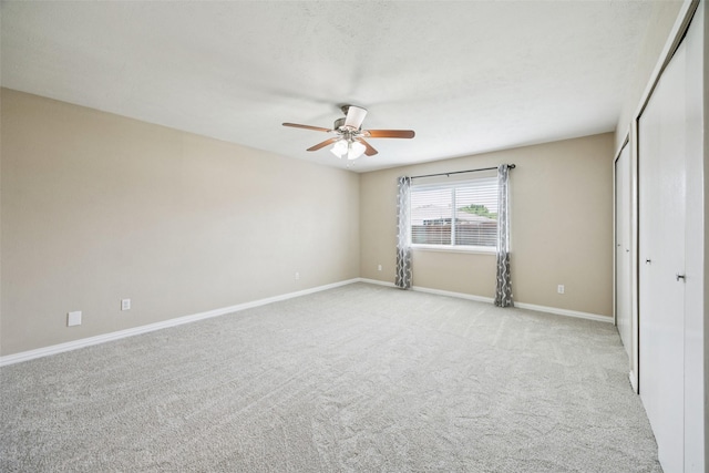 5109 Bartlett Dr, The Colony, TX 75056 - unfurnished bedroom featuring light carpet, ceiling fan, and a closet