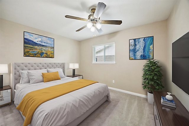 5109 Bartlett Dr, The Colony, TX 75056 - bedroom featuring light colored carpet and ceiling fan