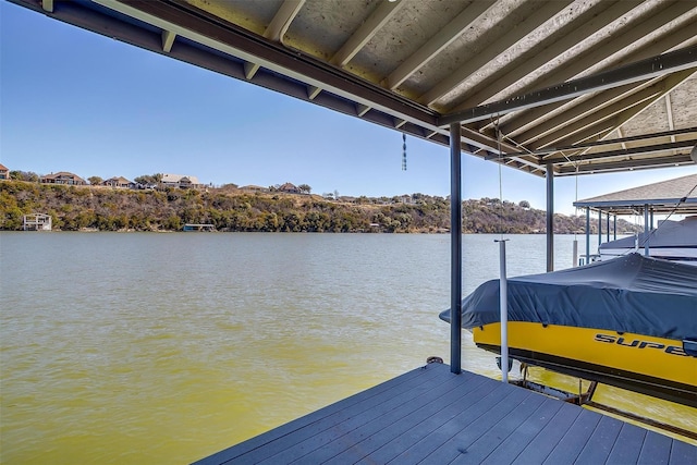 1204 E Scandinavian Ct, Granbury, TX 76048 - dock area with a water view and boat lift