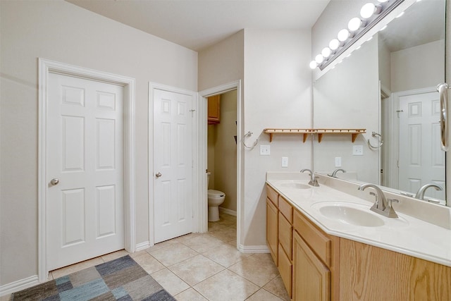 2536 Glenn Ranch Dr, Burleson, TX 76028 - full bath with double vanity and tile patterned flooring
