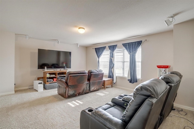 2536 Glenn Ranch Dr, Burleson, TX 76028 - living room featuring light colored carpet and baseboards