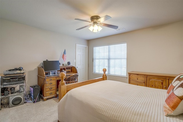 2536 Glenn Ranch Dr, Burleson, TX 76028 - bedroom featuring light colored carpet and ceiling fan