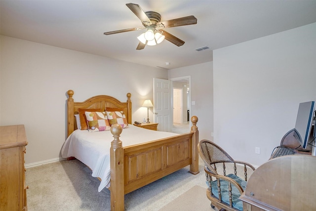 2536 Glenn Ranch Dr, Burleson, TX 76028 - bedroom featuring light colored carpet and a ceiling fan