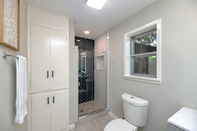 6817 Yolanda Dr, Fort Worth, TX 76112 - bathroom featuring a shower stall, vanity, and recessed lighting
