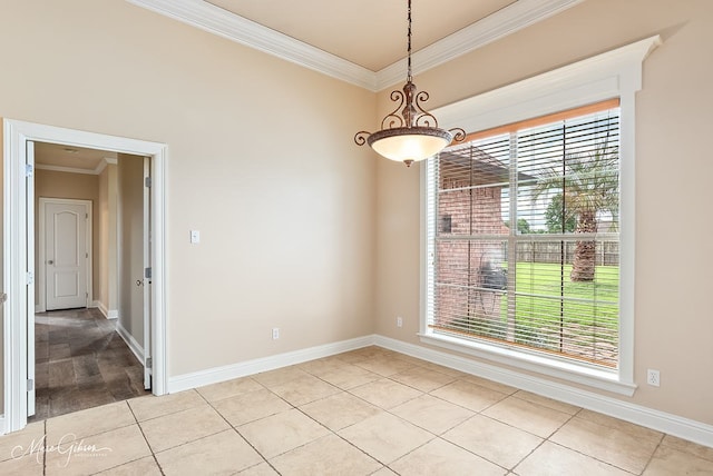 902 Blair Xing, Bossier City, LA 71111 - unfurnished dining area featuring crown molding and light tile patterned flooring