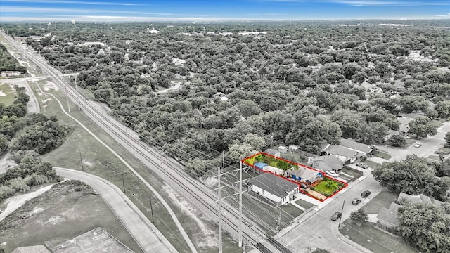 1342 E Waco Ave, Dallas, TX 75216 - aerial view of property's location with property parcel outlined and a highway