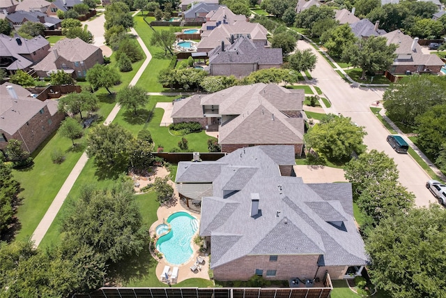 4263 Veneto Dr, Frisco, TX 75033 - aerial perspective of suburban area with a pool area
