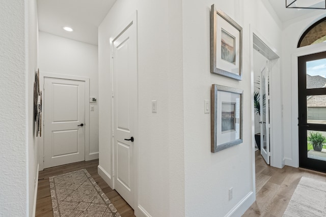 1704 Cannon St, Van Alstyne, TX 75495 - foyer entrance featuring wood finished floors and recessed lighting