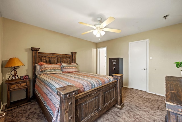 803 Melody Cir, Kaufman, TX 75142 - carpeted bedroom with baseboards and a ceiling fan