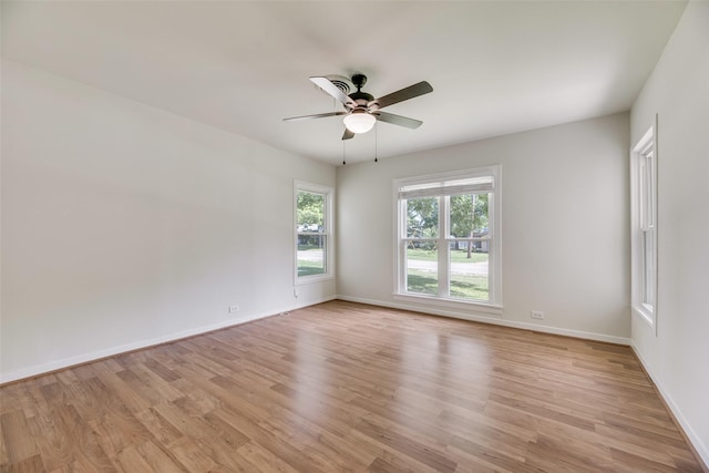 103 E 14th St, Joshua, TX 76058 - spare room with light wood finished floors and ceiling fan
