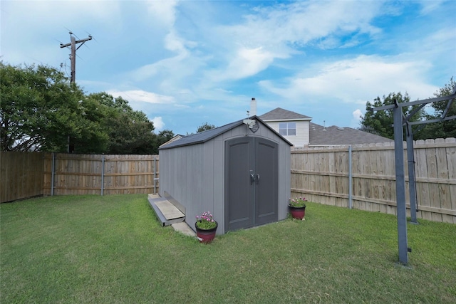 3209 Silver Point Ct, Mansfield, TX 76063 - view of shed featuring a fenced backyard