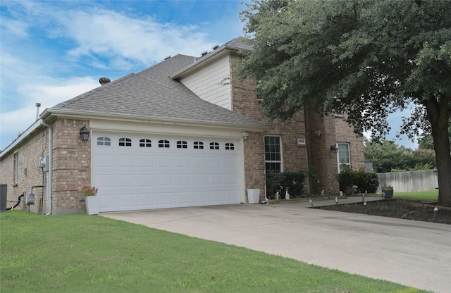 3209 Silver Point Ct, Mansfield, TX 76063 - view of front of home featuring an attached garage, brick siding, driveway, roof with shingles, and a chimney