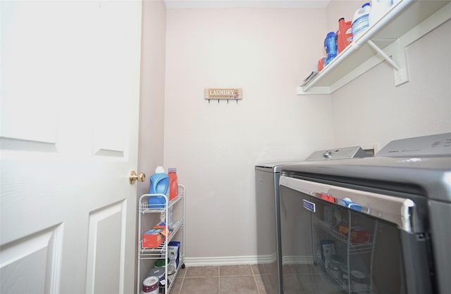 3209 Silver Point Ct, Mansfield, TX 76063 - laundry area featuring independent washer and dryer and light tile patterned floors