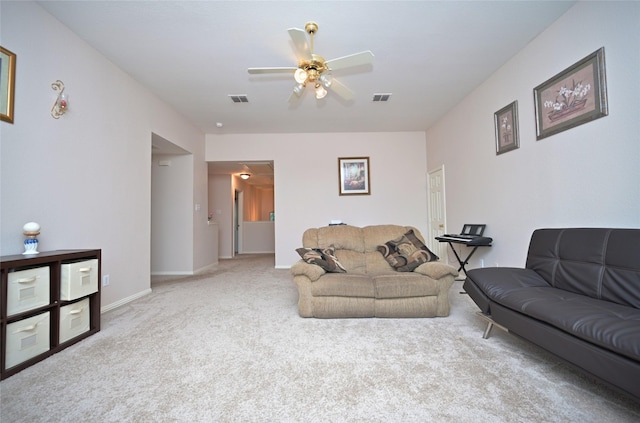 3209 Silver Point Ct, Mansfield, TX 76063 - living room with carpet and ceiling fan