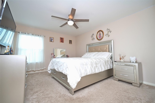 3209 Silver Point Ct, Mansfield, TX 76063 - bedroom with light colored carpet and ceiling fan