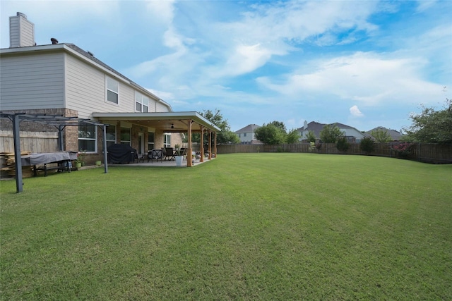 3209 Silver Point Ct, Mansfield, TX 76063 - fenced backyard with a pergola and a patio area