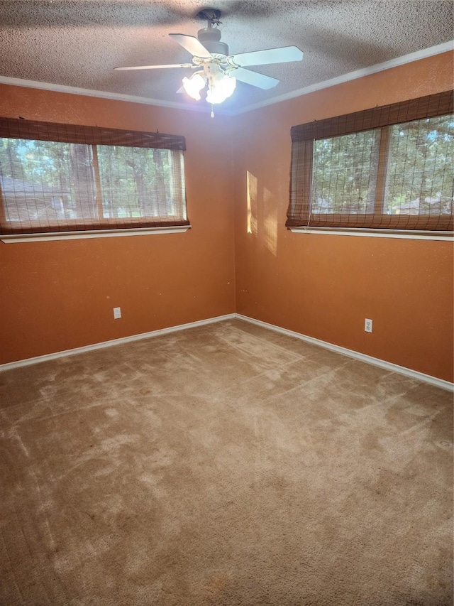34 Sunset Blvd, Star Harbor, TX 75148 - empty room with a textured ceiling, ceiling fan, and carpet