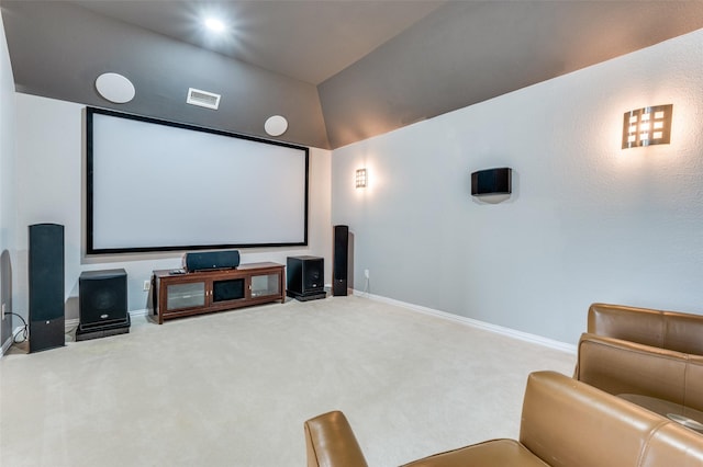 11722 Estacado Dr, Frisco, TX 75033 - home theater room featuring carpet and vaulted ceiling