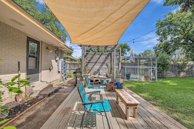 2113 Trinity Dr, Waco, TX 76710 - wooden terrace featuring a fenced backyard