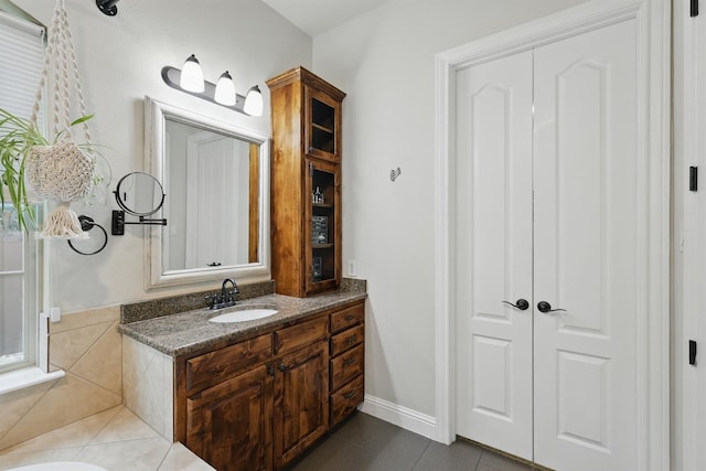2428 Lilyfield Dr, Trophy Club, TX 76262 - bathroom with vanity and tile patterned flooring