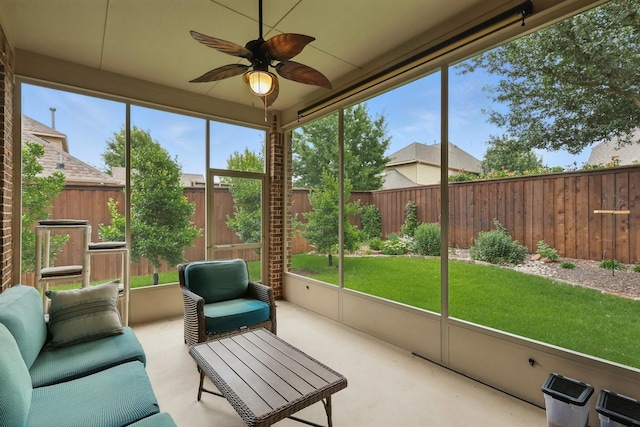2428 Lilyfield Dr, Trophy Club, TX 76262 - sunroom / solarium with a ceiling fan