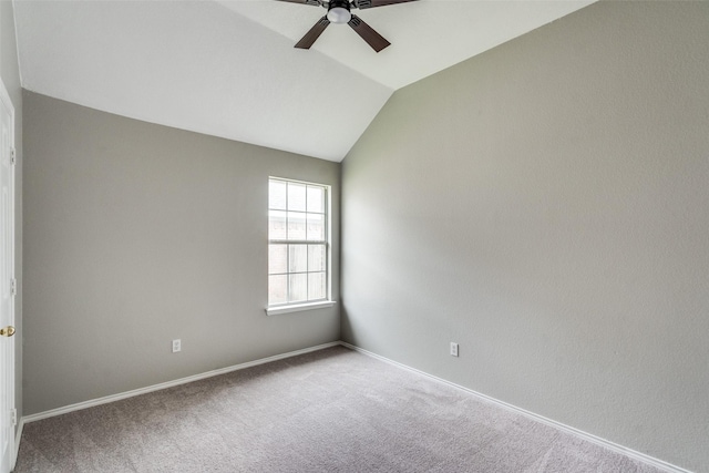10715 Robincreek Ln, Frisco, TX 75035 - carpeted spare room with a ceiling fan and lofted ceiling