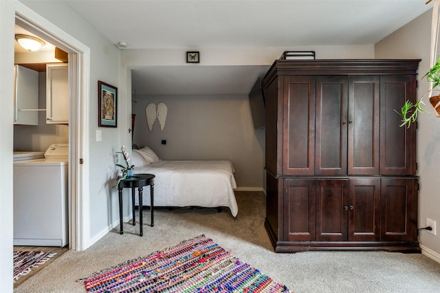 1103 1st Ave, Mckinney, TX 75069 - bedroom with separate washer and dryer and light colored carpet