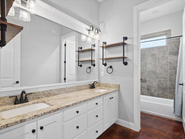 3628 S Fm 1655, Chico, TX 76431 - full bathroom featuring double vanity and shower / bath combo