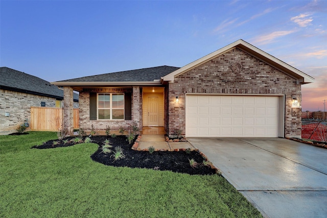 3104 Dixondale Dr, Fort Worth, TX 76108 - ranch-style house featuring brick siding, driveway, a garage, and a shingled roof