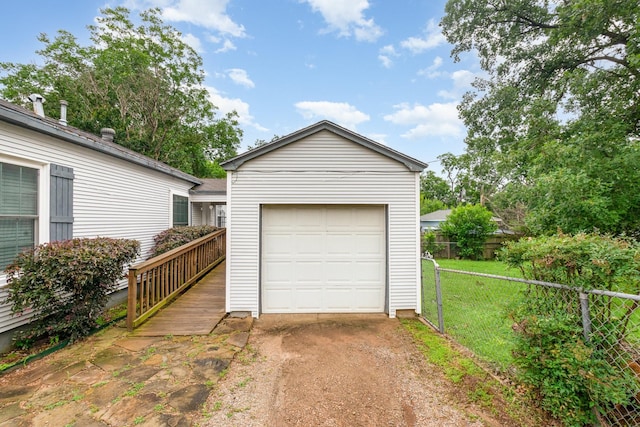 1401 W Shepherd St, Denison, TX 75020 - detached garage featuring driveway