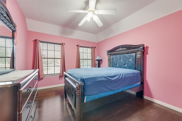 1907 New Haven Rd, Grapevine, TX 76051 - bedroom with dark wood-style floors and a ceiling fan