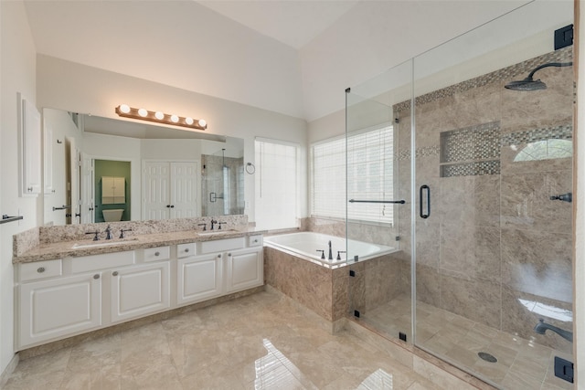 1907 New Haven Rd, Grapevine, TX 76051 - full bath with a bath, a stall shower, and double vanity