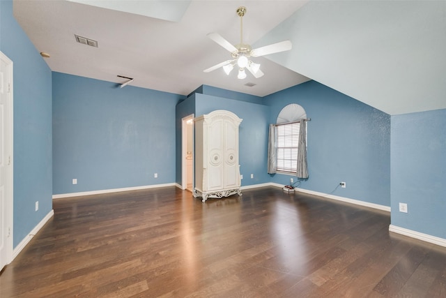 1907 New Haven Rd, Grapevine, TX 76051 - additional living space with ceiling fan, wood finished floors, and lofted ceiling