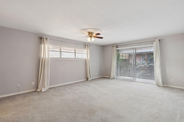 6325 Bandera Ave Unit C, Dallas, TX 75225 - carpeted spare room featuring a ceiling fan and baseboards