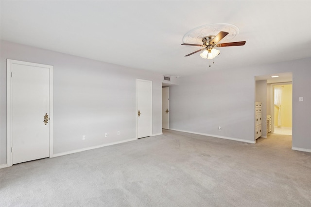6325 Bandera Ave Unit C, Dallas, TX 75225 - spare room with ceiling fan and light carpet