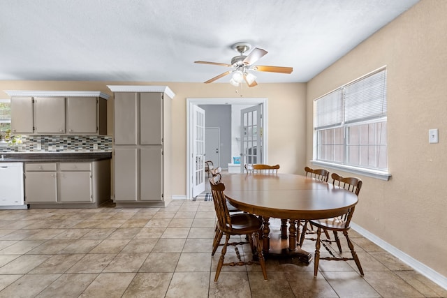 2318 Holsum Cir, Greenville, TX 75401 - dining room with ceiling fan and light tile patterned flooring