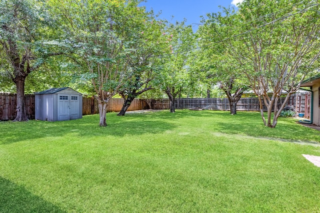 2318 Holsum Cir, Greenville, TX 75401 - fenced backyard featuring a storage unit