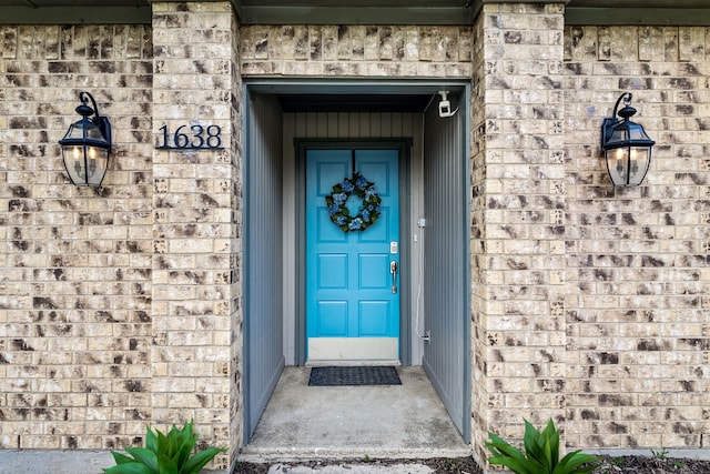 1638 Glencairn Ln, Lewisville, TX 75067 - property entrance with brick siding