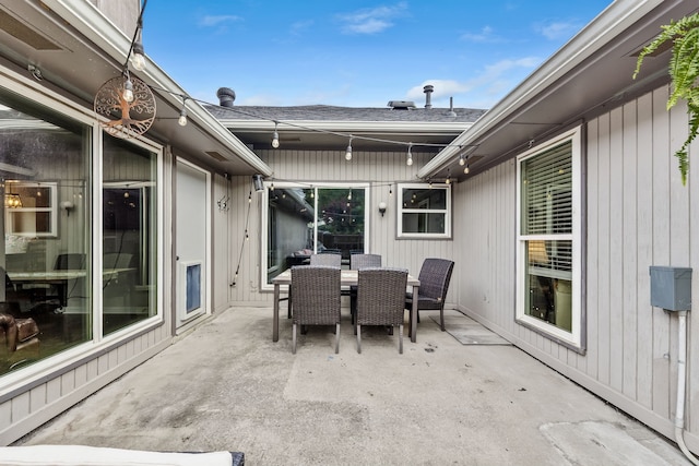 1638 Glencairn Ln, Lewisville, TX 75067 - view of patio / terrace featuring outdoor dining space