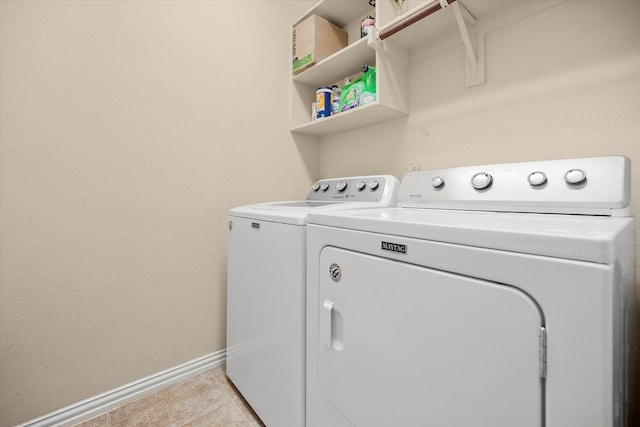 1224 Shelley Dr, Burleson, TX 76028 - laundry room featuring washing machine and clothes dryer and baseboards