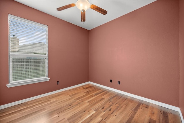 1224 Shelley Dr, Burleson, TX 76028 - unfurnished room featuring a ceiling fan and light wood finished floors