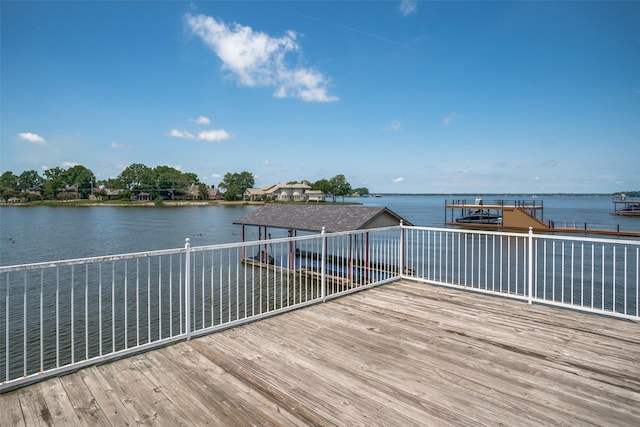 162 Aztec Dr, Mabank, TX 75156 - deck with a water view and a dock