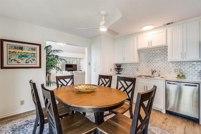 162 Aztec Dr, Mabank, TX 75156 - dining room featuring light wood finished floors and a ceiling fan