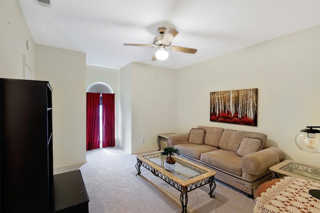 128 Country Club Dr, Heath, TX 75032 - carpeted living area featuring a ceiling fan and baseboards