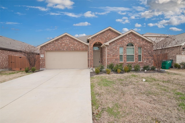 3913 Great Plains Way, Forney, TX 75126 - single story home with brick siding, a garage, and driveway