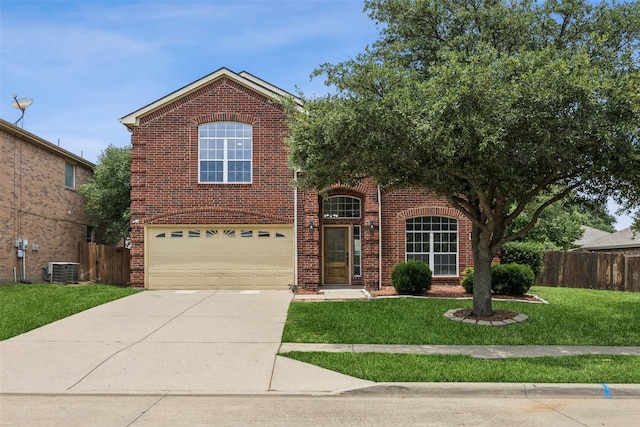 15578 Wrangler Dr, Frisco, TX 75035 - traditional-style house featuring concrete driveway, a garage, and brick siding