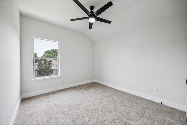 15578 Wrangler Dr, Frisco, TX 75035 - unfurnished room with carpet, ceiling fan, and lofted ceiling